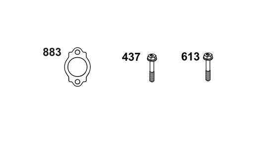 Exhaust Group Diagram and Parts List for 613477-0267-J1 400000 - 699999 Briggs and Stratton Engine
